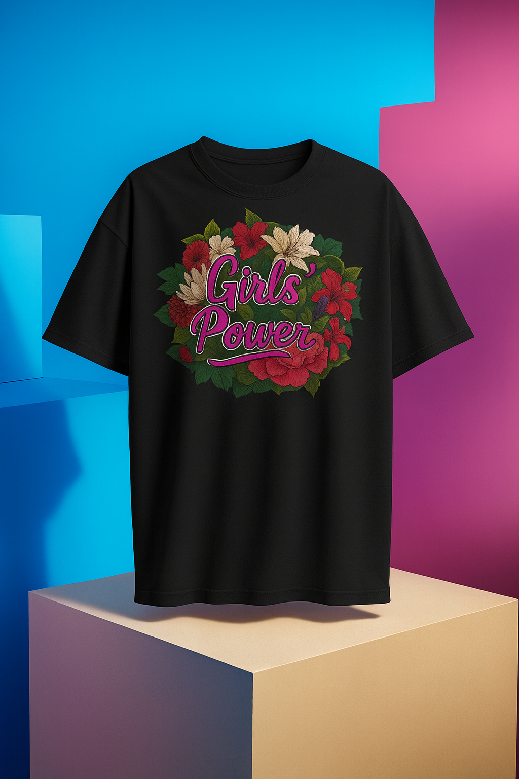 PETALS & SOUL REGULAR PRINTED T-SHIRT: Girls Power