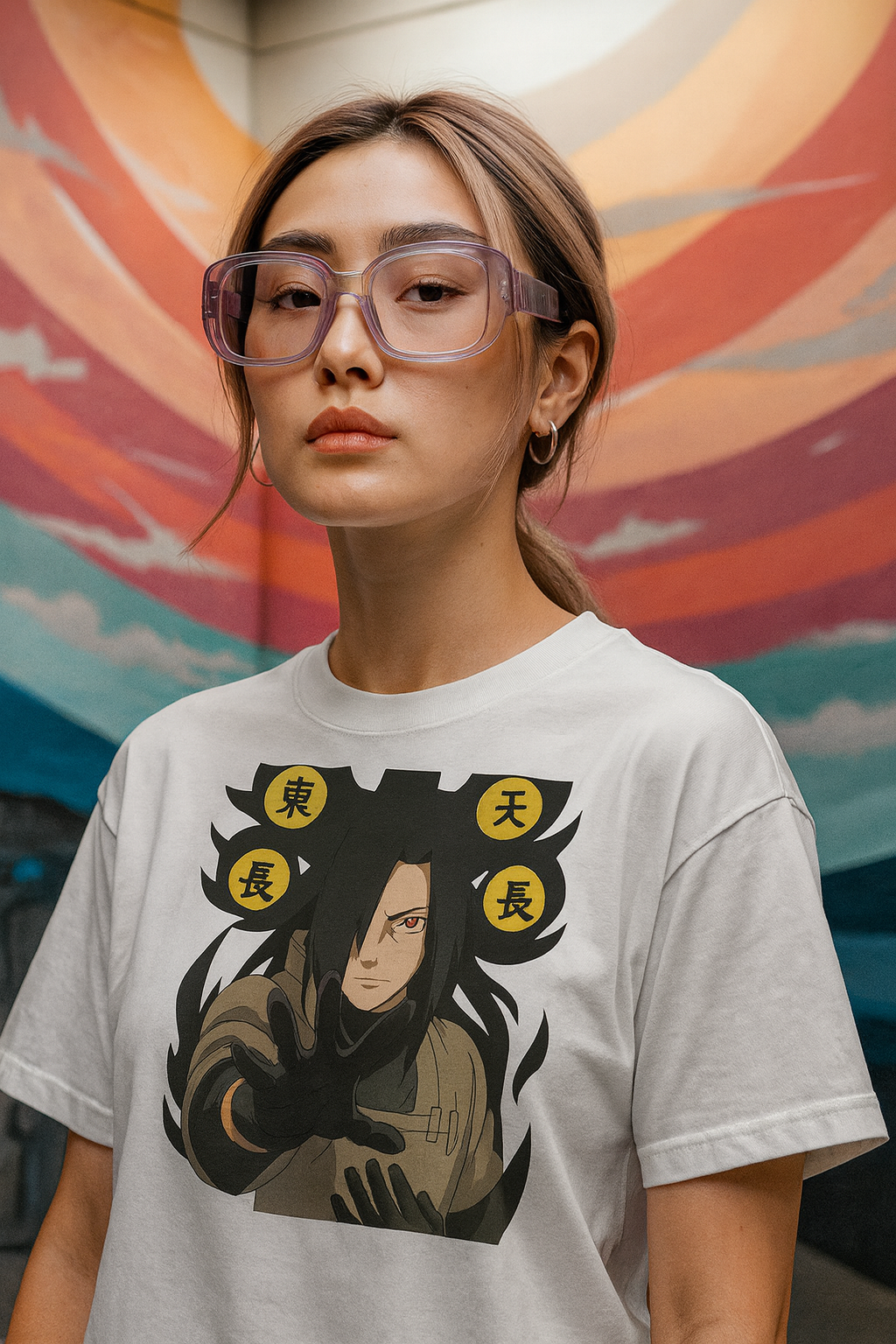 ANIME QUEENS REGULAR PRINTED T-SHIRT: Eastern Flame Warrior