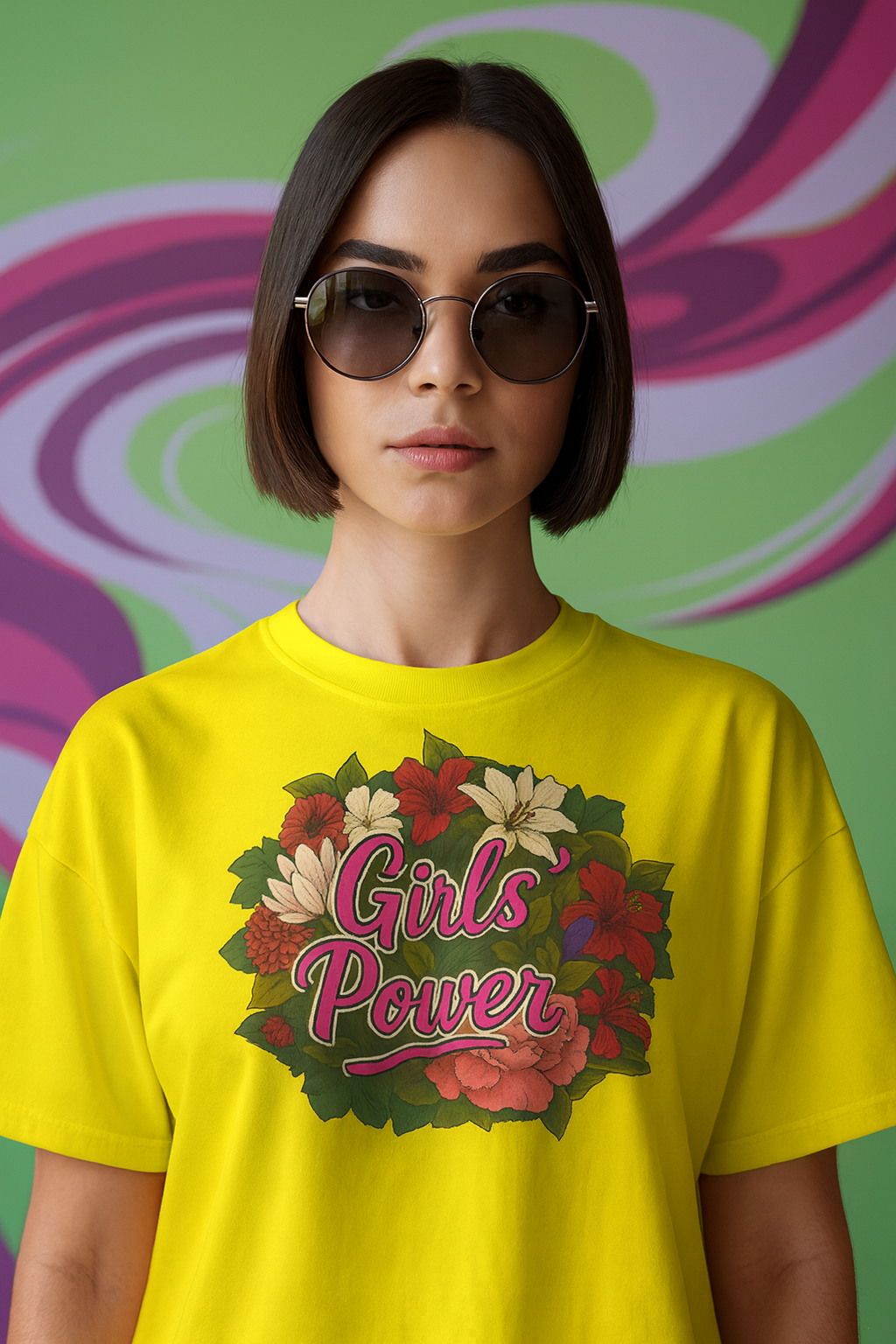 PETALS & SOUL REGULAR PRINTED T-SHIRT: Girls Power