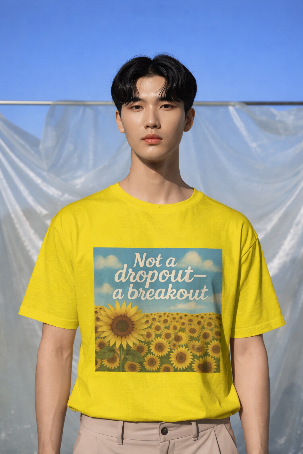 MENS REGULAR PRINTED T-SHIRT: Not a Dropout – A Breakout