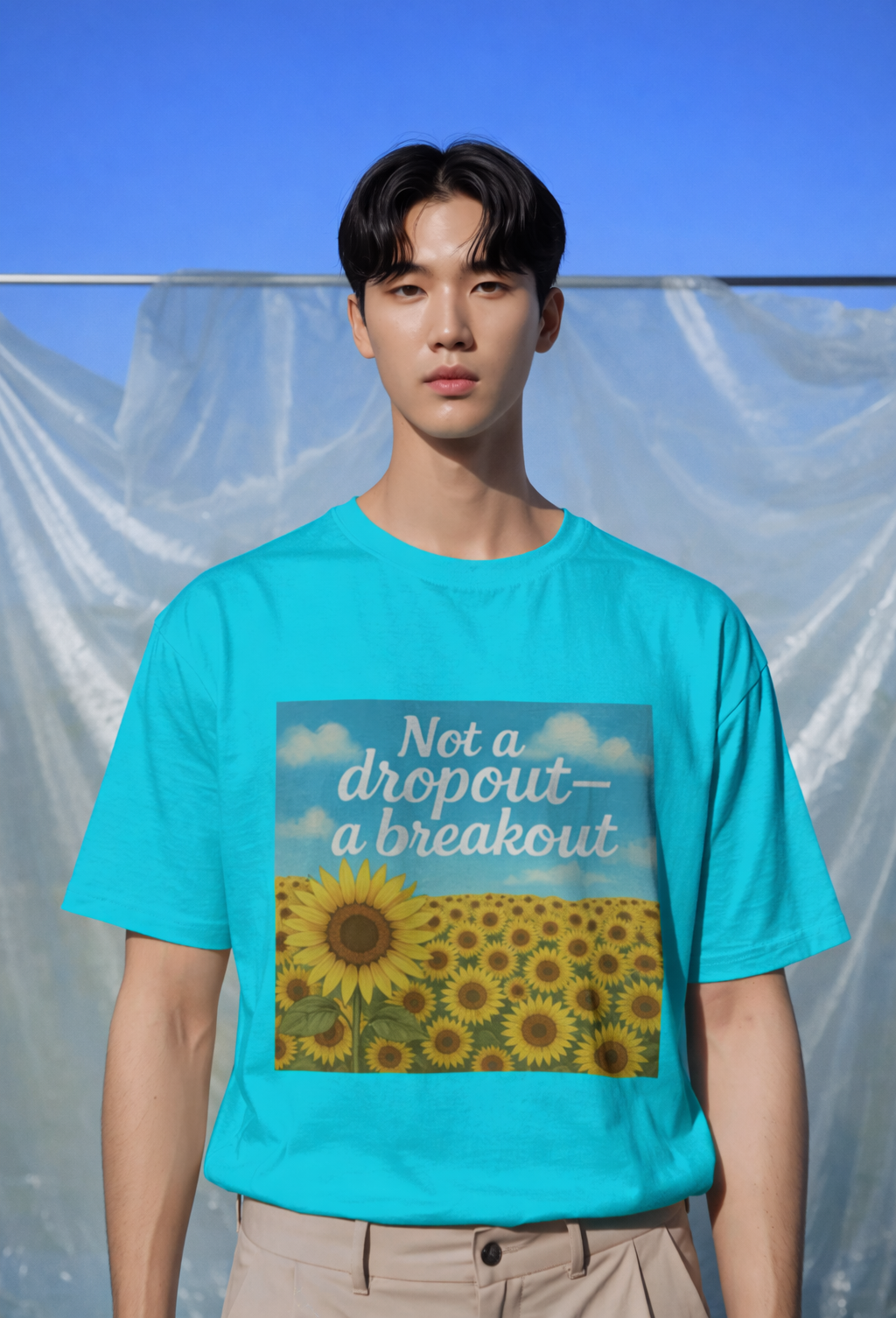MENS REGULAR PRINTED T-SHIRT: Not a Dropout – A Breakout