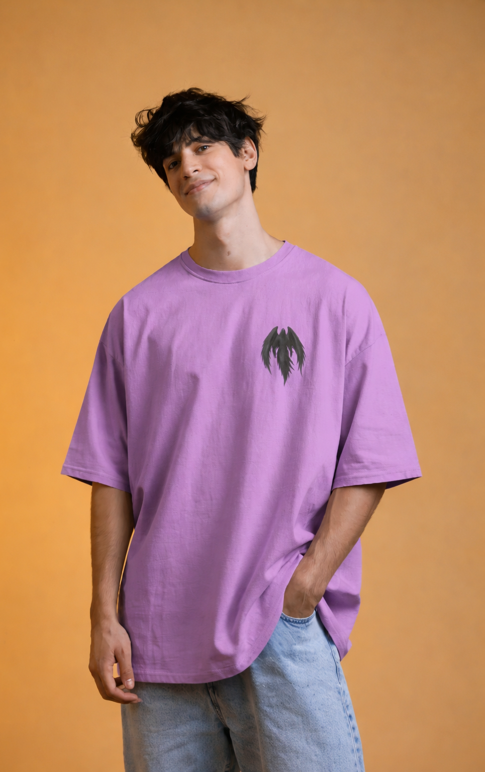 MENS OVERSIZED PRINTED T-SHIRT: Valley of Shadows