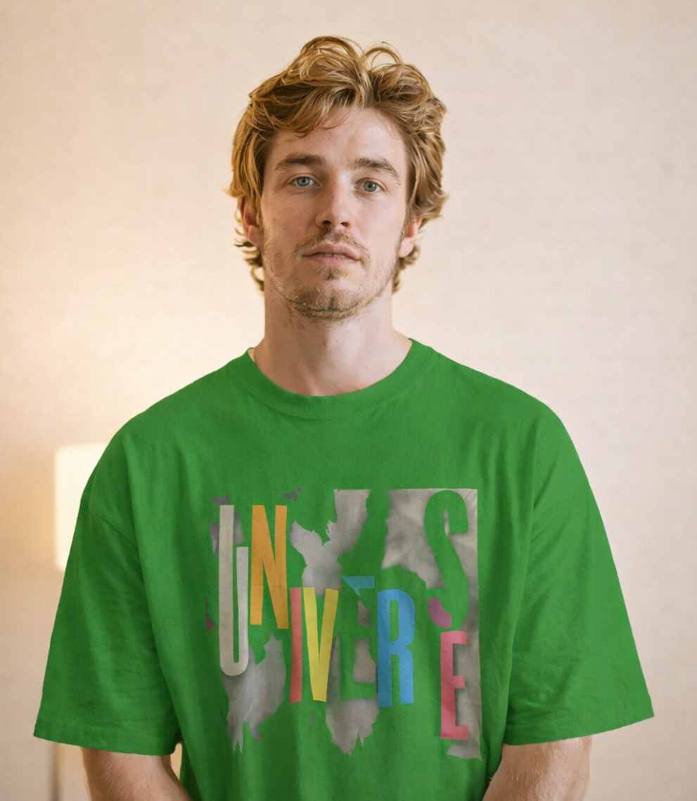 MENS OVERSIZED PRINTED T-SHIRT: Universe Within