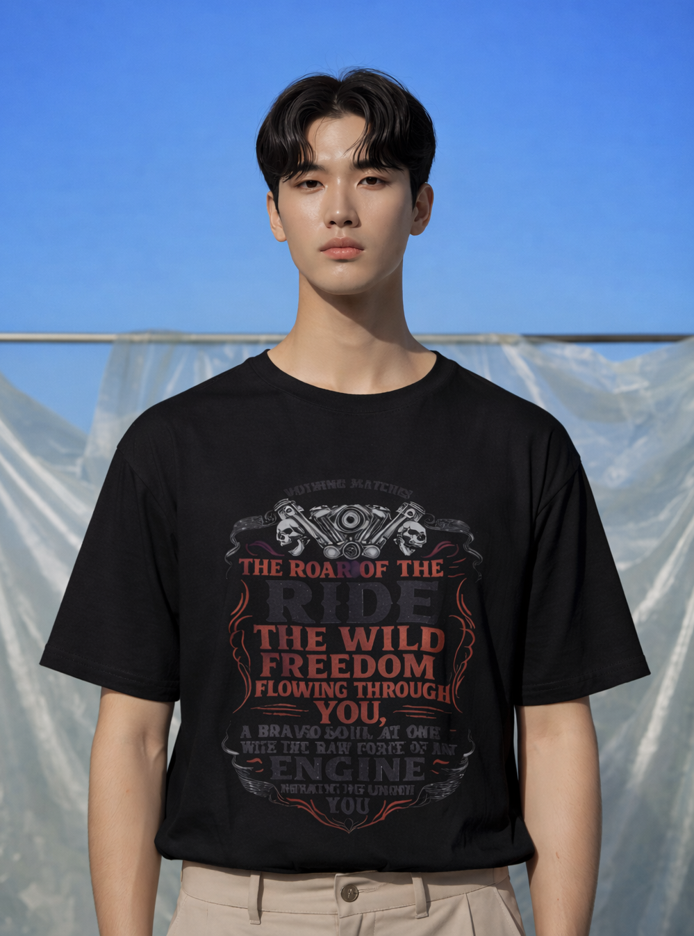 MENS REGULAR PRINTED T-SHIRT: Roar of the Ride