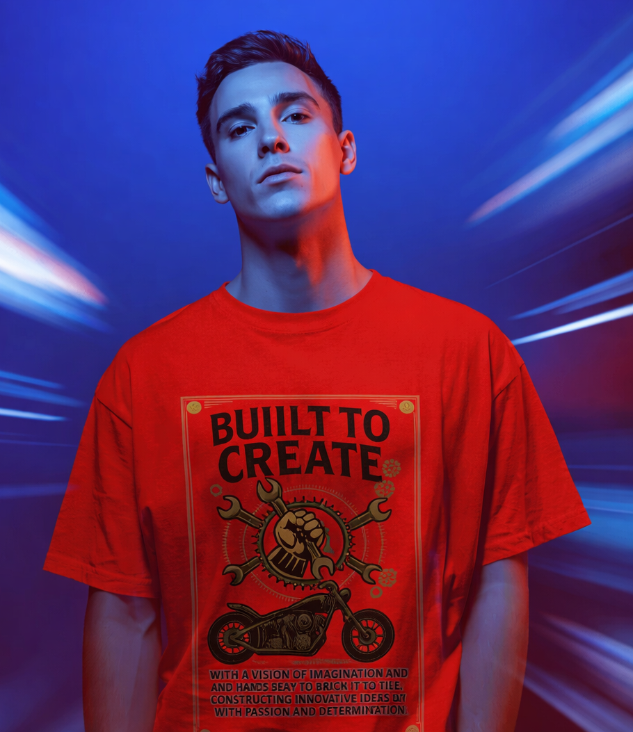 MENS REGULAR PRINTED T-SHIRT: Built to Create