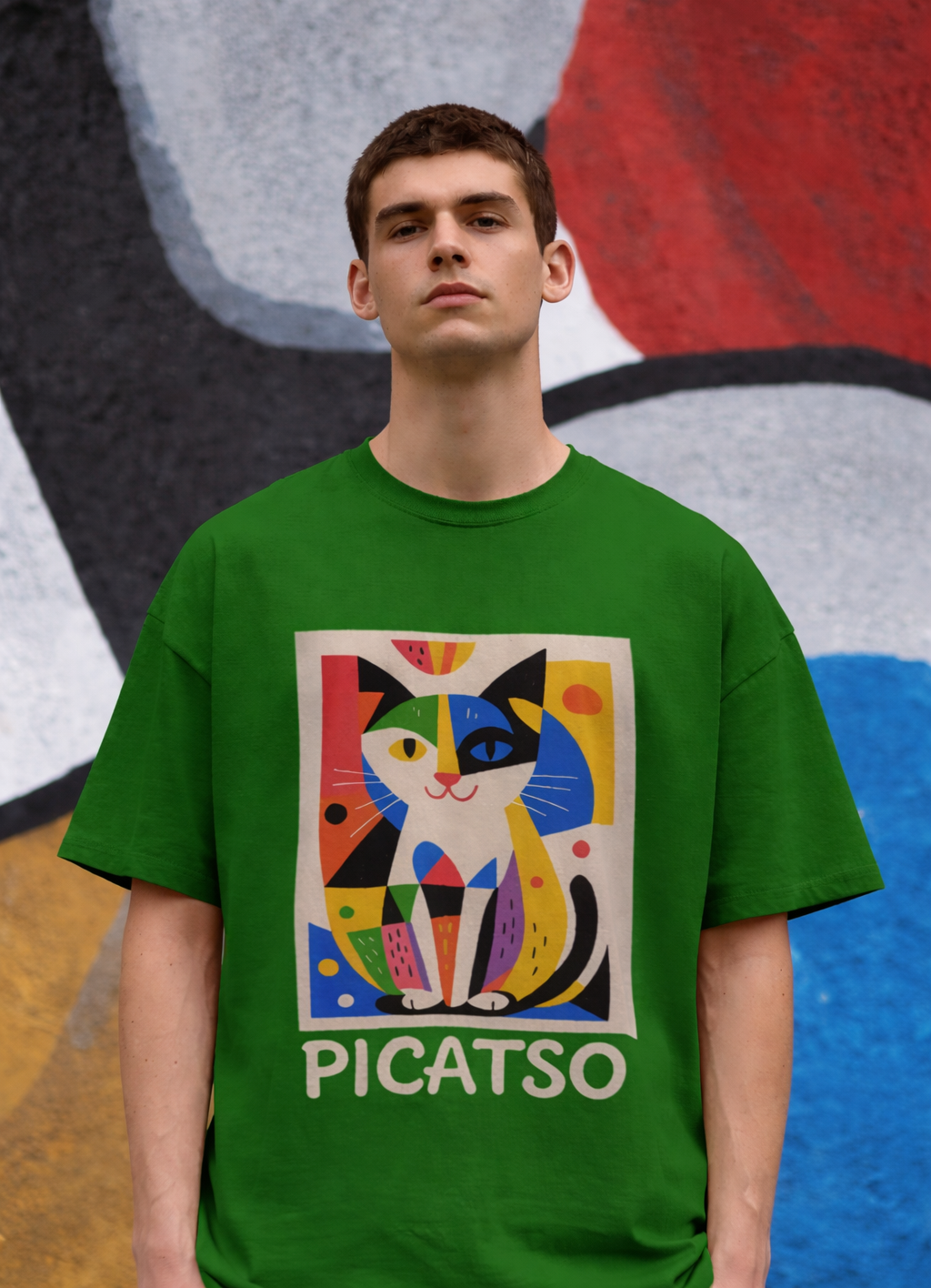 MENS OVERSIZED PRINTED T-SHIRT: Picatso