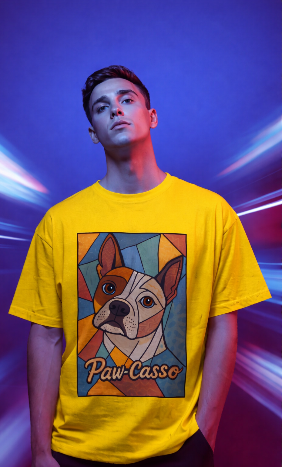 MENS REGULAR PRINTED T-SHIRT: Paw-Casso