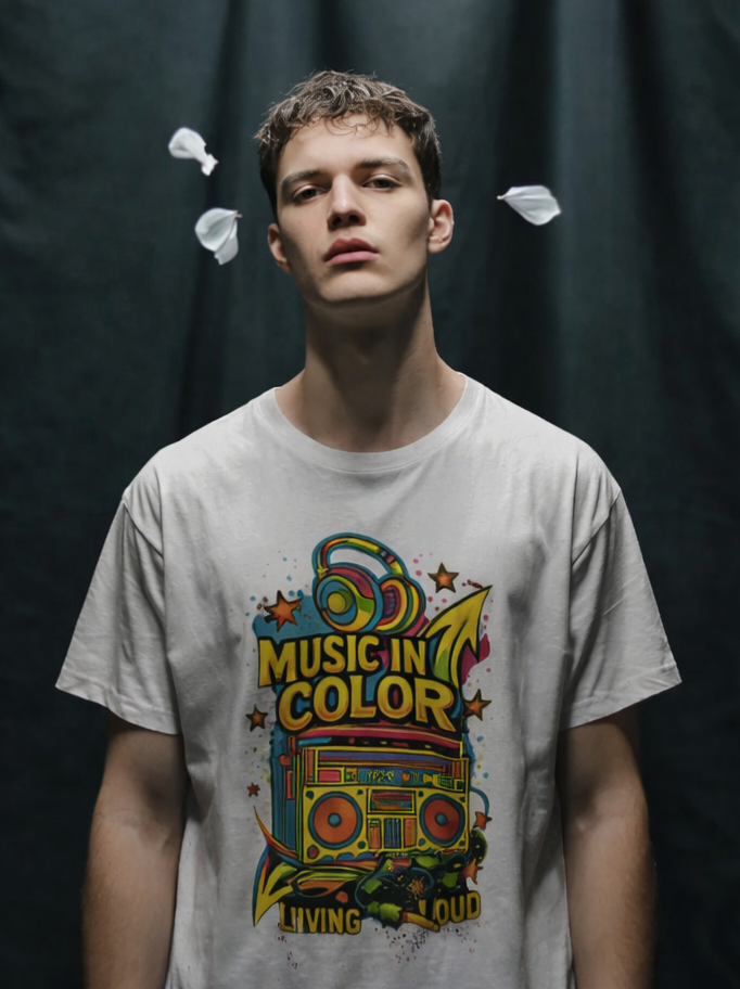 MENS REGULAR PRINTED T-SHIRT: Living Loud