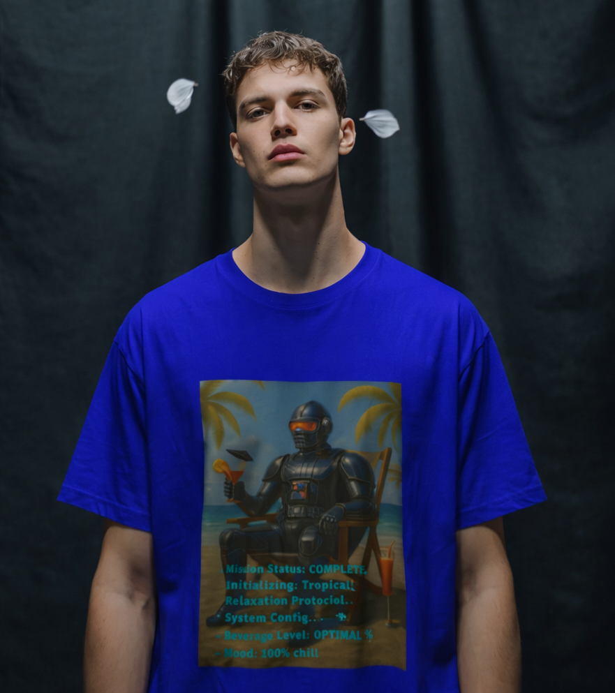 MENS REGULAR PRINTED T-SHIRT: Mission- Chill Mode