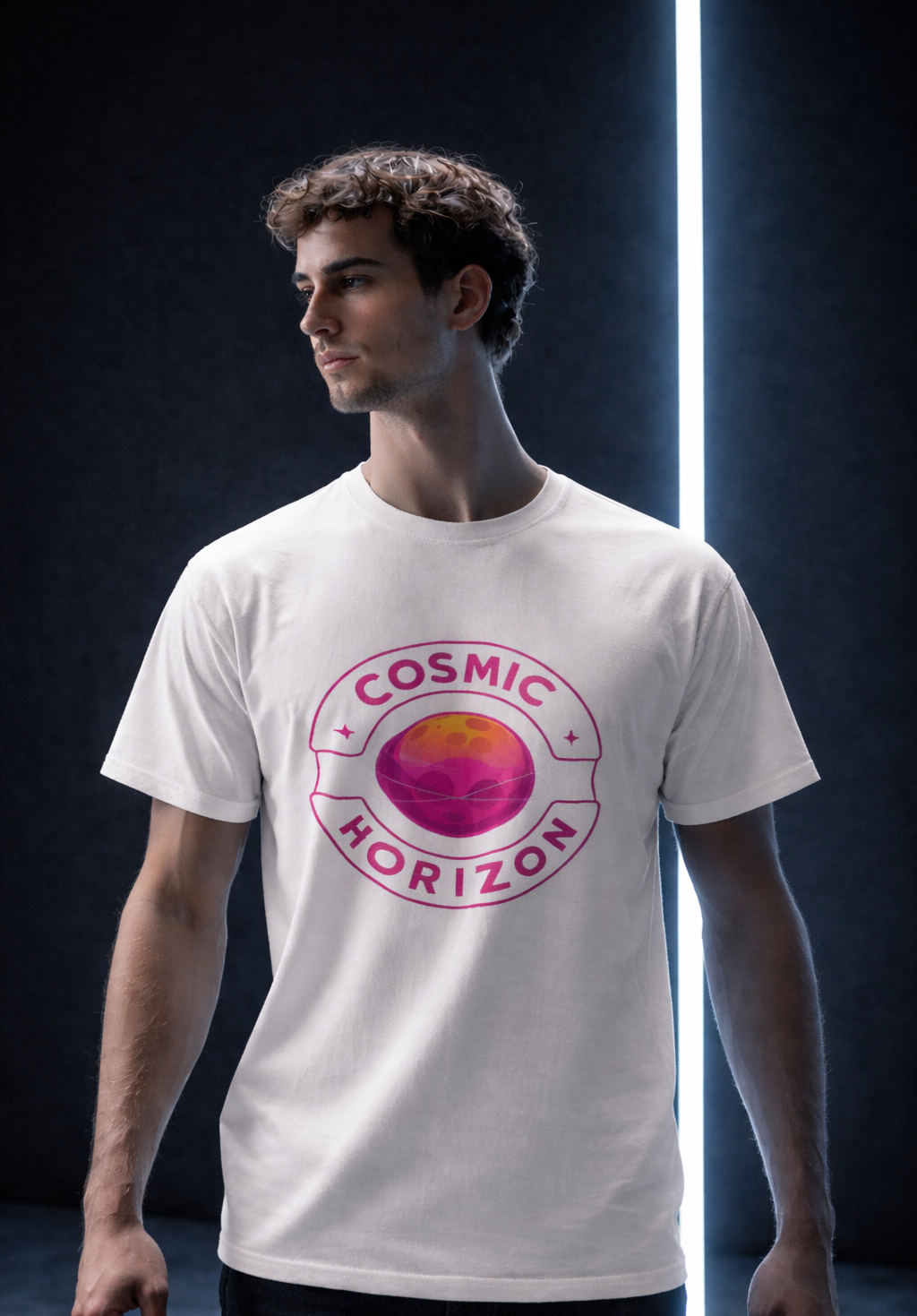 MENS REGULAR PRINTED T-SHIRT: Cosmic Horizon
